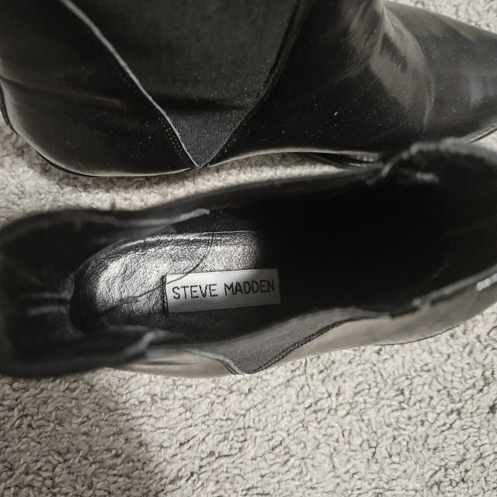 Steve Madden Anyml Black Ankle Boots Size 8 Pointy Toes